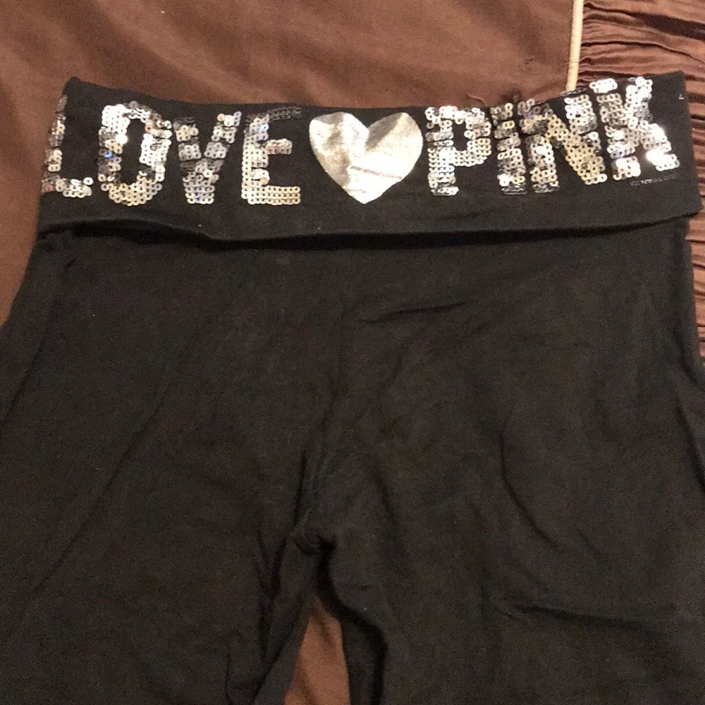 Pink Victoria secret yoga capris